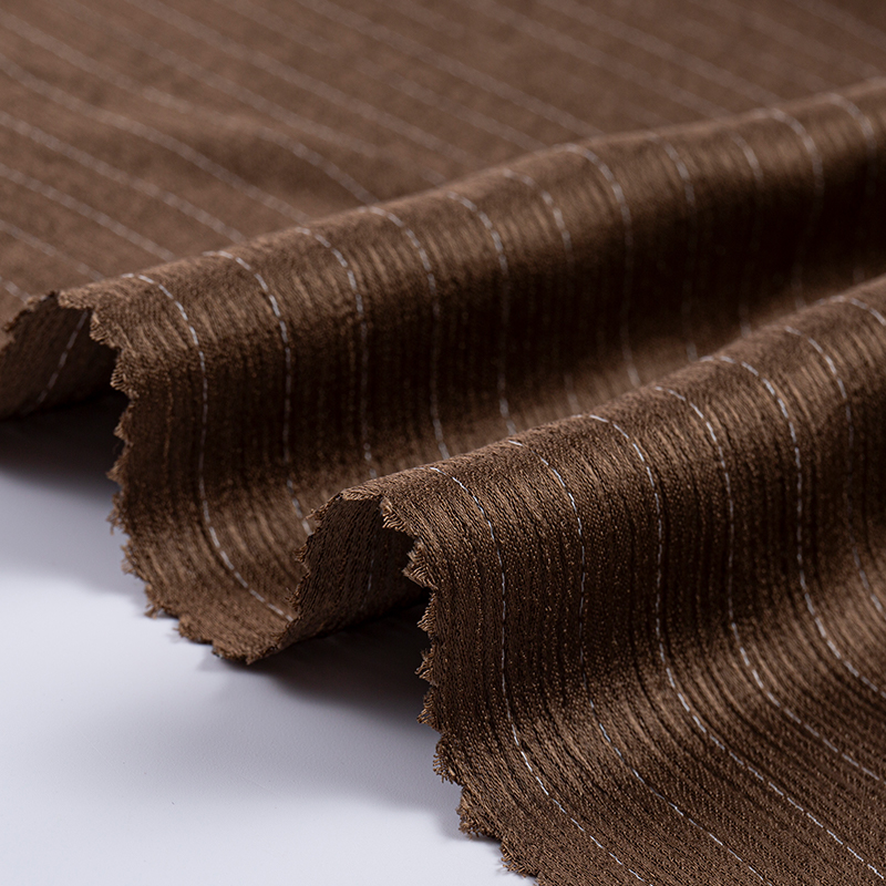Imitatieacetaat dubbelzijdige crêpe rayon streepstof